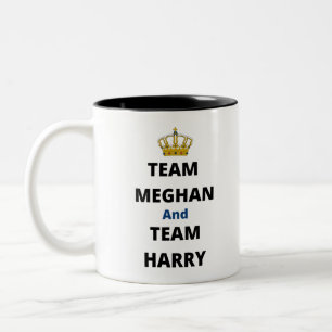 Team Meghan und Team Harry Zweifarbige Tasse