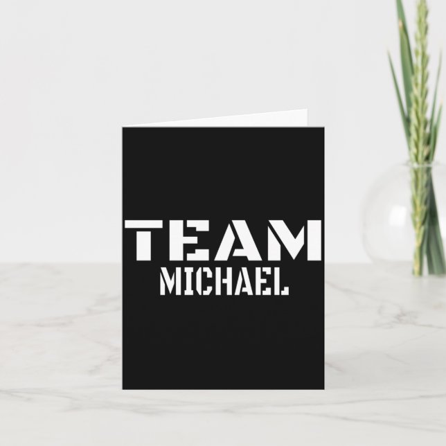 Team Michael Einzigartige Personalisierte Passende Karte (Vorderseite)