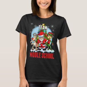 Team Middle School Santa Elf Rentier Flossen Kind T-Shirt
