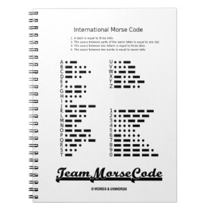 Team Morse Code (Kommunikationspunkte & Bindestric Notizblock