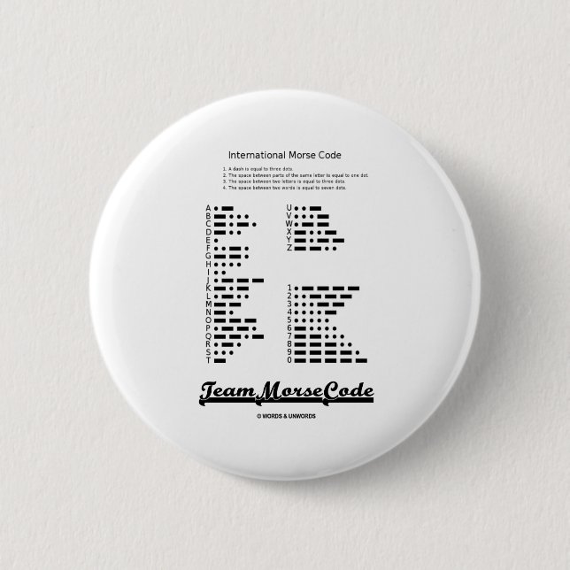 Team-Morsealphabet (Kommunikations-Punkte u. Button (Vorderseite)