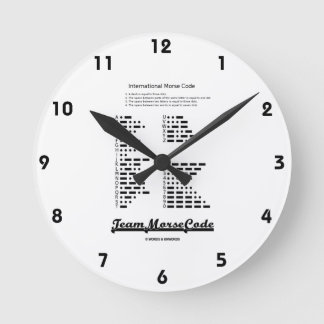 Team-Morsealphabet (Kommunikations-Punkte u. Runde Wanduhr