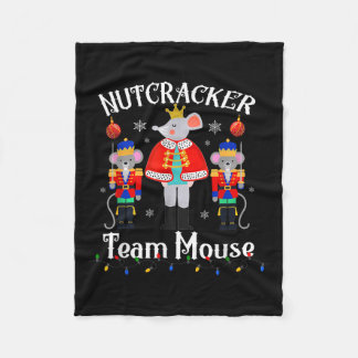 Team Mouse Nutcracker Christmas Dance Funny Soldie Fleecedecke