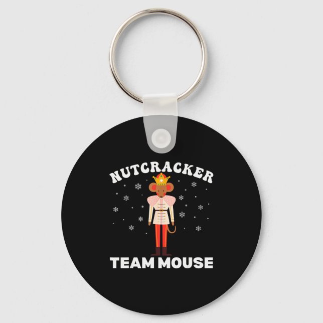 Team Mouse Nutcracker Christmas Dance Pajamas Kids Schlüsselanhänger (Vorderseite)