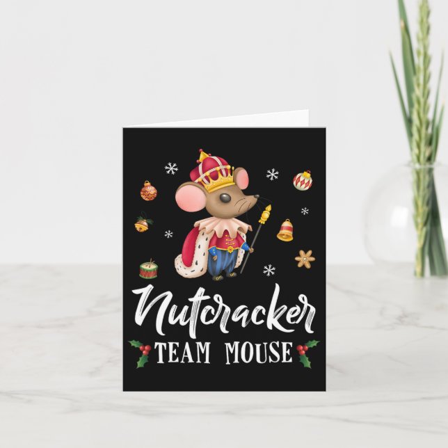 Team Mouse Nutcracker Weihnachts-Tanz Spaß Soldier Karte (Vorderseite)