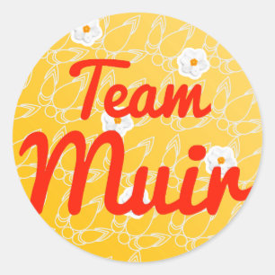 Team Muir Runder Aufkleber