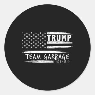 Team Müll für Trump 2024 Müll für Trump Abstimmung Runder Aufkleber