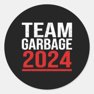 Team Müll für Trump 2024 Wahlen 2024 Abstimmung fü Runder Aufkleber