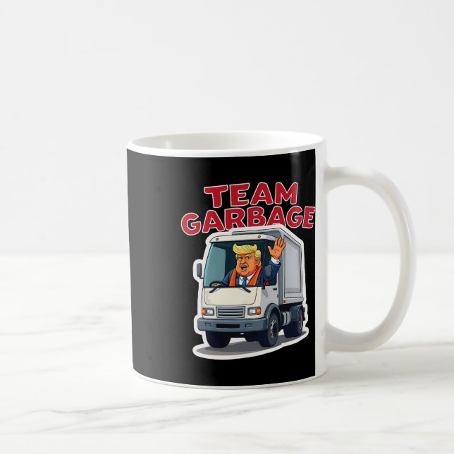 Team Müllwitzig Trump fährt einen Müllwagen D Kaffeetasse (Rechts)