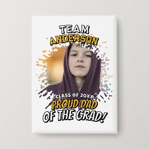 Team [Nachname] Stolz auf den Absolventen Papa Fot Button