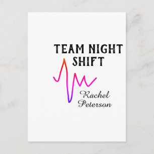Team-Nachtschwester Arzt medizinischer Name Herz l Postkarte