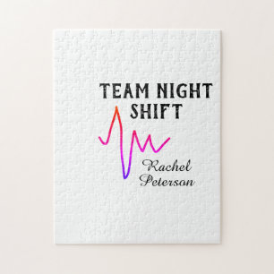 Team-Nachtschwester Arzt medizinischer Name Herz l Puzzle