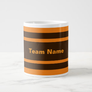 Team Name Brown Orange Trimm Sports Team hinzufüge Jumbo-Tasse