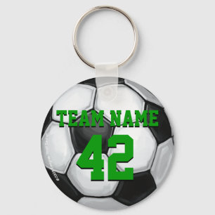 Team-Namen-und Zahl-Fußball Schlüsselanhänger