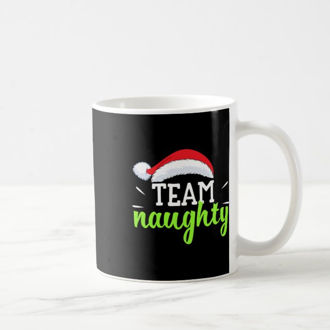 Team Naughty Christmas Couple Matching Team Nice Kaffeetasse (Rechts)