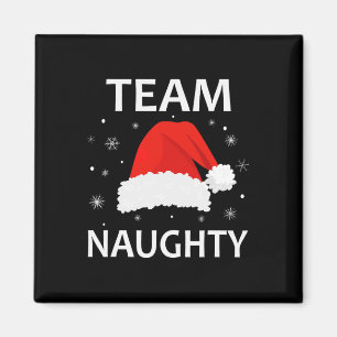 Team Naughty Couple Matching Christmas Outfit Team Magnet