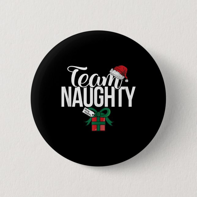 Team Naughty Couple Matching Team Nice Button (Vorderseite)