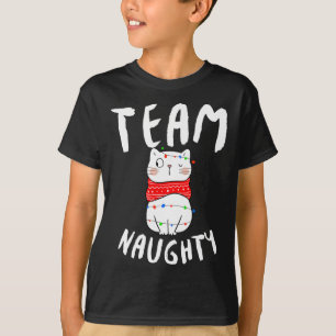 Team Naughty Funny Matching Familie Weihnachten T-Shirt