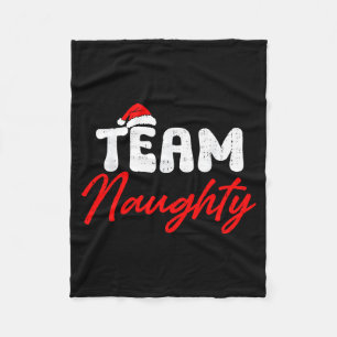 Team Naughty Lustiges Weihnachten Paar Matching Te Fleecedecke