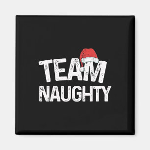 Team Naughty Matching Weihnachtspaare Kostüm Na Magnet
