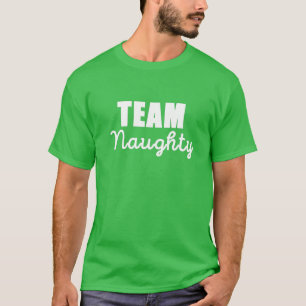Team Naughty Matching Weihnachtspaare T-Shirt