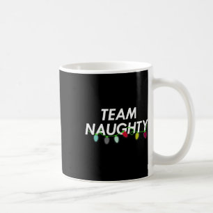 Team Naughty Nice Funny Holiday Christmas T Santa Kaffeetasse