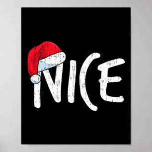 Team Naughty Nice Funny Matching Weihnachtspaare Poster