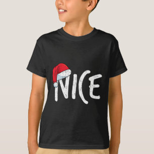 Team Naughty Nice Funny Matching Weihnachtspaare T-Shirt