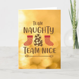 TEAM NAUGHTY & TEAM NICE FEIERTAGSKARTE