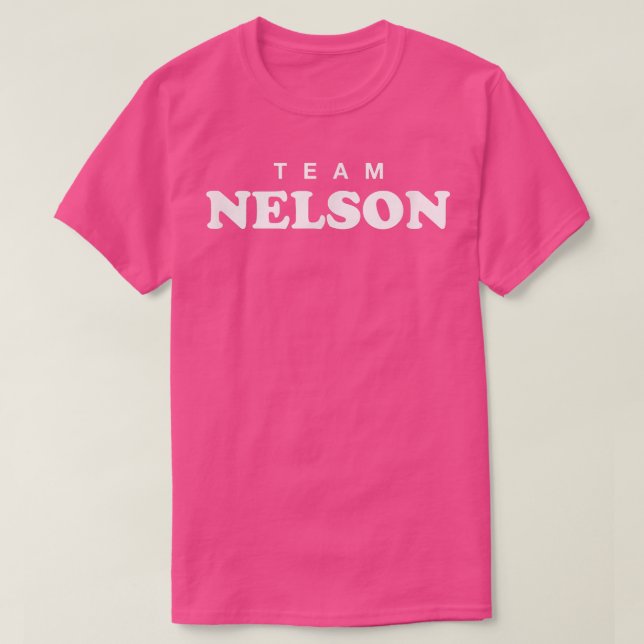 Team Nelson Personalisiert Familienname Brautbräuc T-Shirt (Design vorne)