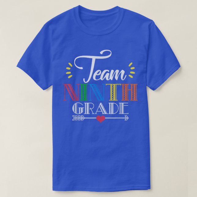 Team Neun Grad zurück an Schullehrer Gi T-Shirt (Design vorne)
