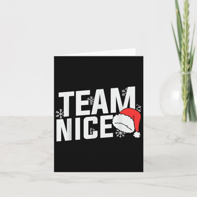 Team Nice Family Christmas Apparel Uni Kids &amp;  Karte (Vorderseite)