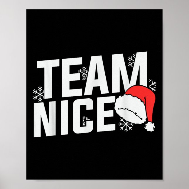 Team Nice Family Christmas Apparel Uni Kids &amp;  Poster (Vorne)