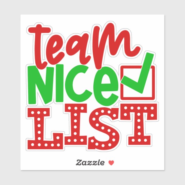 Team Nice List - Christmas Designs-56587 Aufkleber (Blatt)