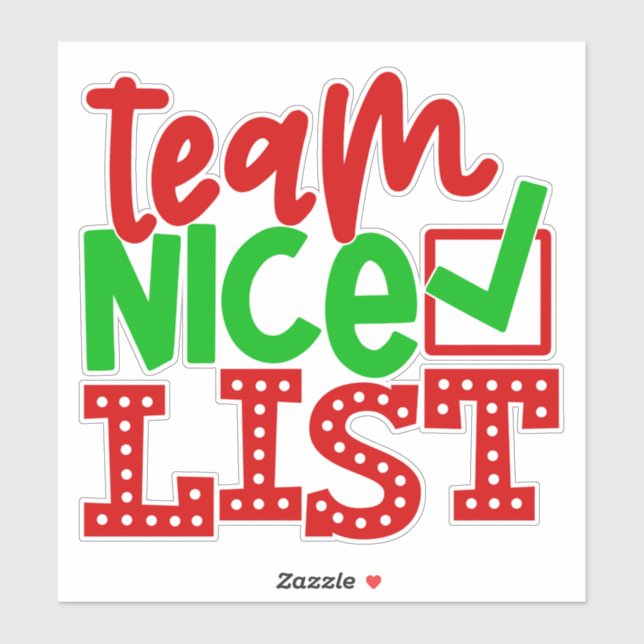 Team Nice List - Christmas Designs-56587 Aufkleber (Blatt)