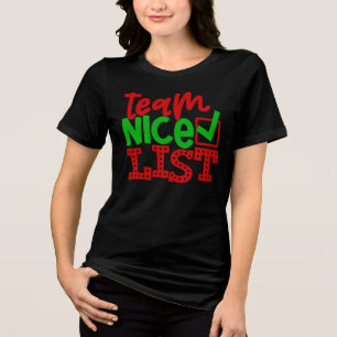 Team Nice List - Christmas Designs-56587 Tri-Blend Shirt