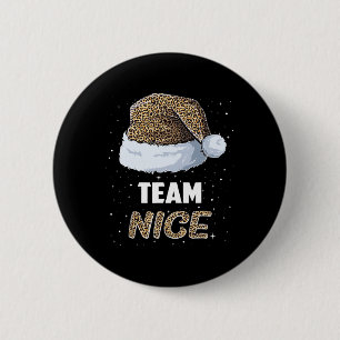 Team Nice Santa Leopard Hat Pajamas Familie Xmas M Button