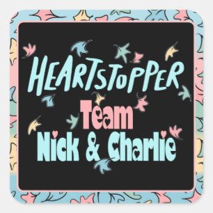 Team Nick und Charlie Quadratischer Aufkleber