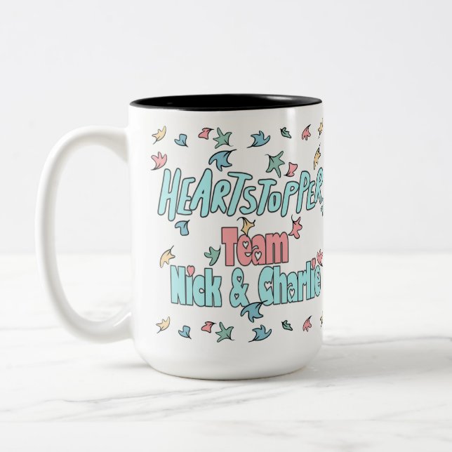 Team Nick und Charlie White Zweifarbige Tasse (Links)