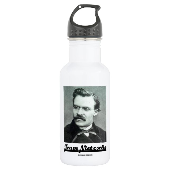 Team Nietzsche (Friedrich Nietzsche) Edelstahlflasche (Vorderseite)