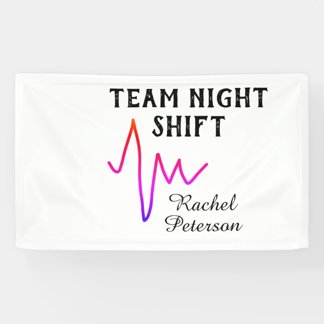 Team night shift nurse doctor medical name heart l banner (Horizontal)