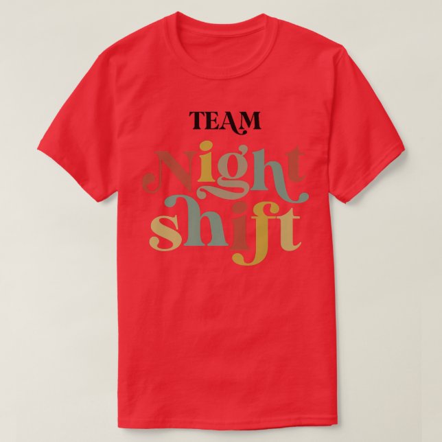 TEAM Night Shift Nurse ICU Nurse Team Critical Car T-Shirt (Design vorne)