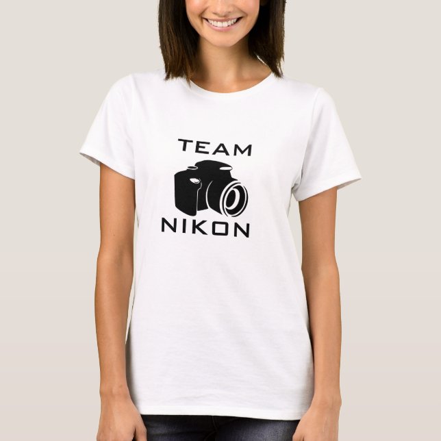 TEAM NIKON der Hanes ComfortSoft® Frauen T - Shirt (Vorderseite)