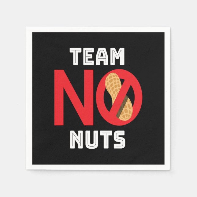 Team No Nuts Nut Allergy Serviette (Vorderseite)