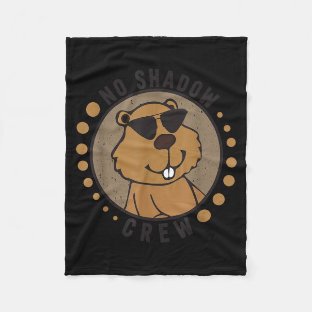 Team No Shadow Crew Groundhog Day 2024  Fleecedecke (Vorderseite)