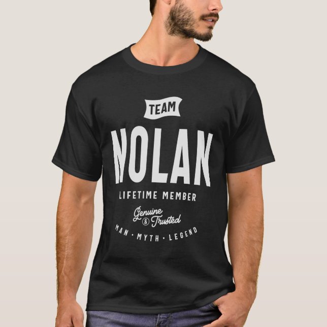 Team Nolan Lifetime Member - Name Nolan T-Shirt (Vorderseite)