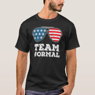 Team Normal American Flag Aviator Sunglasses Vinta T-Shirt
