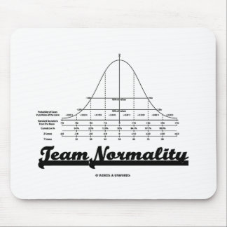 Team-Normalität (Spaß "Bell Curve Statistics") Mousepad