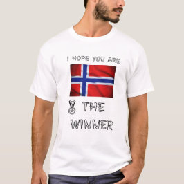 Team-Norwegen-Wintersport-Stolz-Erbe-Blau-Quer T-Shirt