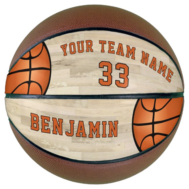 Team-Nummer des modernen Holzspielers Basketball (Vorderseite)
